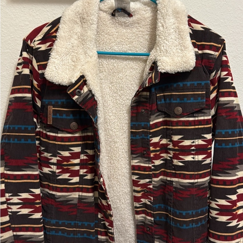 Cinch Multicolor Patterned Jacket With Sherpa Lin… - image 2